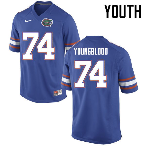 Florida Gators Youth #74 Jack Youngblood College Football Jersey Blue